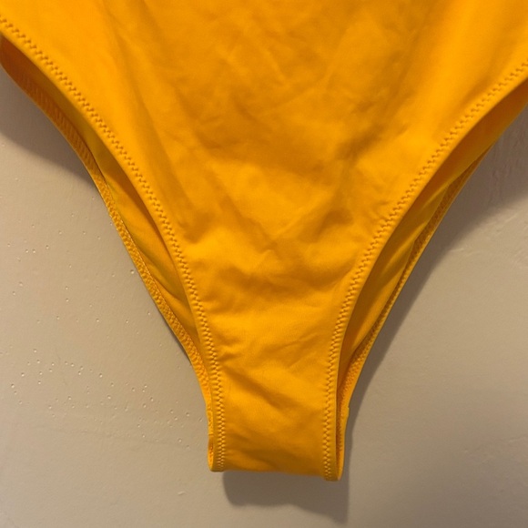 Zara Yellow Ruffled One Piece Swimsuit - Picture 3 of 5
